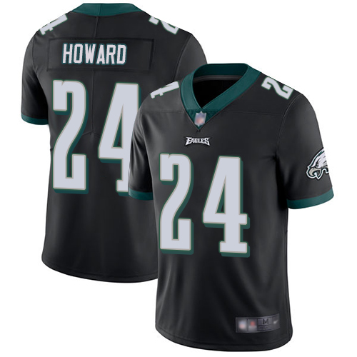Men Philadelphia Eagles #24 Jordan Howard Black Alternate Vapor Untouchable NFL Jersey Limited Player